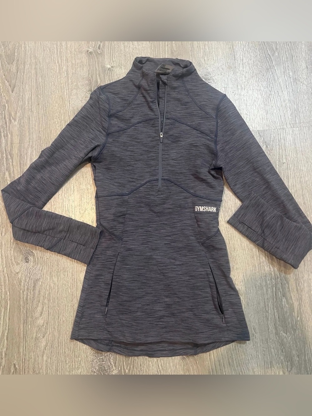 Gymshark half zip charcoal gray